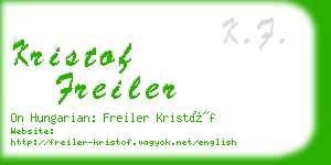 kristof freiler business card